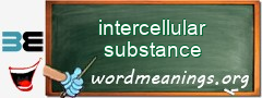 WordMeaning blackboard for intercellular substance